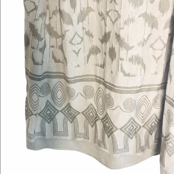 Athleta Gray Halter Tie-Back Maxi Dress Boho Aztec Print Size Small - Picture 7 of 13